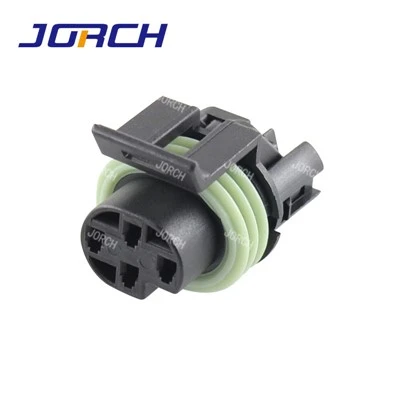 4 Ffordd Benyw Du PA66 Uned Anfon Pwysau Olew Gwrth-ddŵr Connector Waterproof Auto Connector 12065298 DJ7044-1.5-21