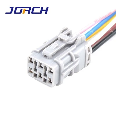 6 Pin Benyw 7123-7464-40 Cysylltydd Harnais Gwifren Modurol Lamp Awtomatig Soced Cynffon Plwg Golau DJ7061Y-2-21